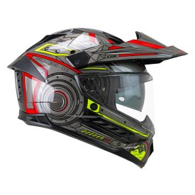 Bukósisak CGM 366T DUAL Tech Fekete/Piros/Fluo