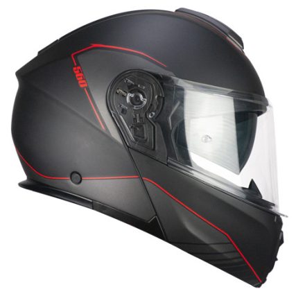 Bukósisak CGM 560 ÜVEGSZÁLAS MATT SZÜRKE/PIROS L (AJÁNDÉK PINLOCK)