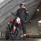 Oxford Cypher 1.0 Motoros Bőrkabát Fekete/Fehér/Piros