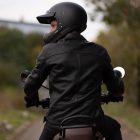 Oxford Henlow Motoros Bőrkabát Fekete