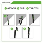 CSOMAGRÖGZÍTŐ Oxford Atlas G-Hook 26mm x 1.2M Black (Pair)
