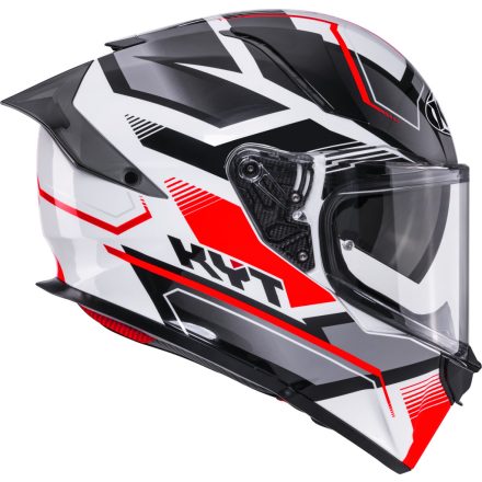 Bukósisak KYT R2R Parsec Fehér/Piros XS