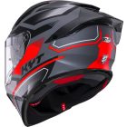 Bukósisak KYT R2R Parsec Szürke/Piros L